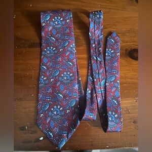 Christian Dior Monsieur Mens Tie Necktie Multicolor Floral 100% Silk Tied USA